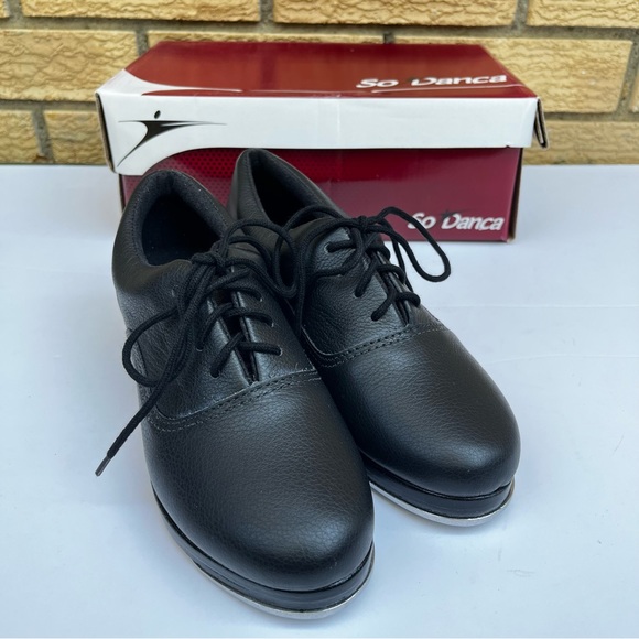 So Danca TA800 Tayla Black Leather Professional Tap Shoes Ladies 4 Fit Child 2 - Picture 10 of 12
